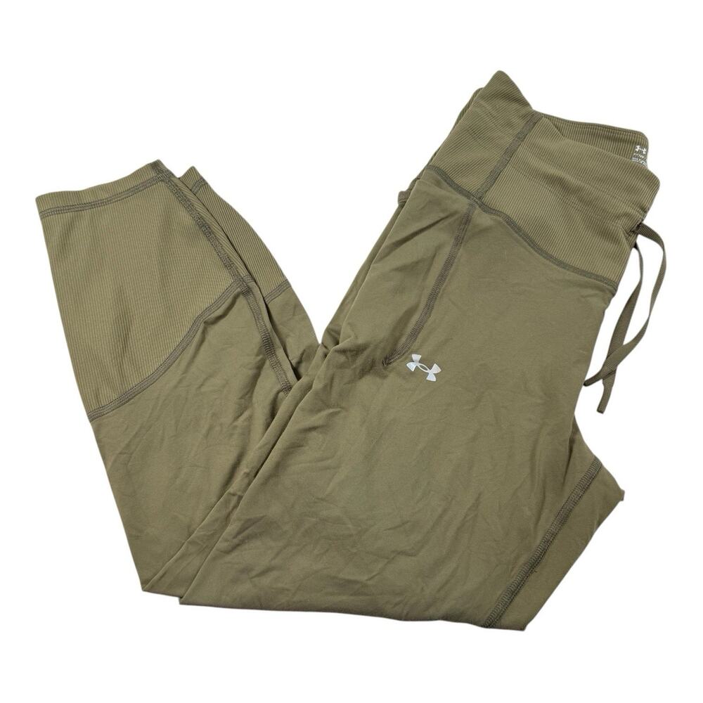 Under Armour Women’s Leggings Green Cropped Athletic Workout Pants Size M